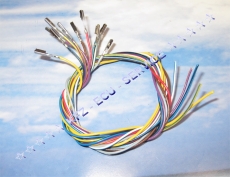 10x farbige Reparatur Leitung 50cm 0,35mm 000979009E mit Kontakten N90764701