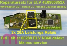 Reparatursatz für Lenksäuleverriegelung ELV ECU N360 4E0905852 XX VW Phaeton 3D Touareg 7L Audi 4E Porsche Cayenne Bentley