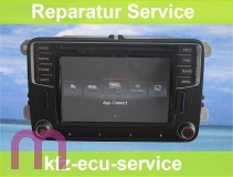 Reparatur Service VW Navi Discover Media MIB STD2 Touchscreen Bildschirm Display und Uhrzeit ohne Funktion