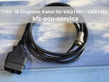 Diagnosekabel OBD16 für Diagnosegerät VW Diagnose Tester VAG1552 / VAG1551